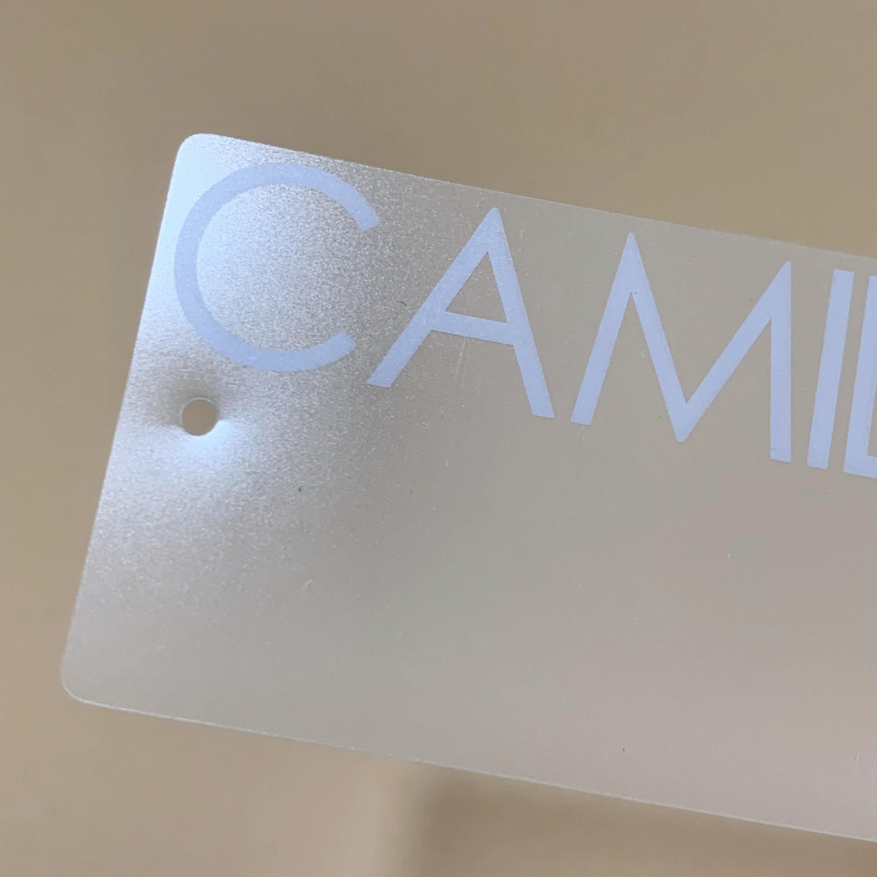 Frosted Clear Hang Tags