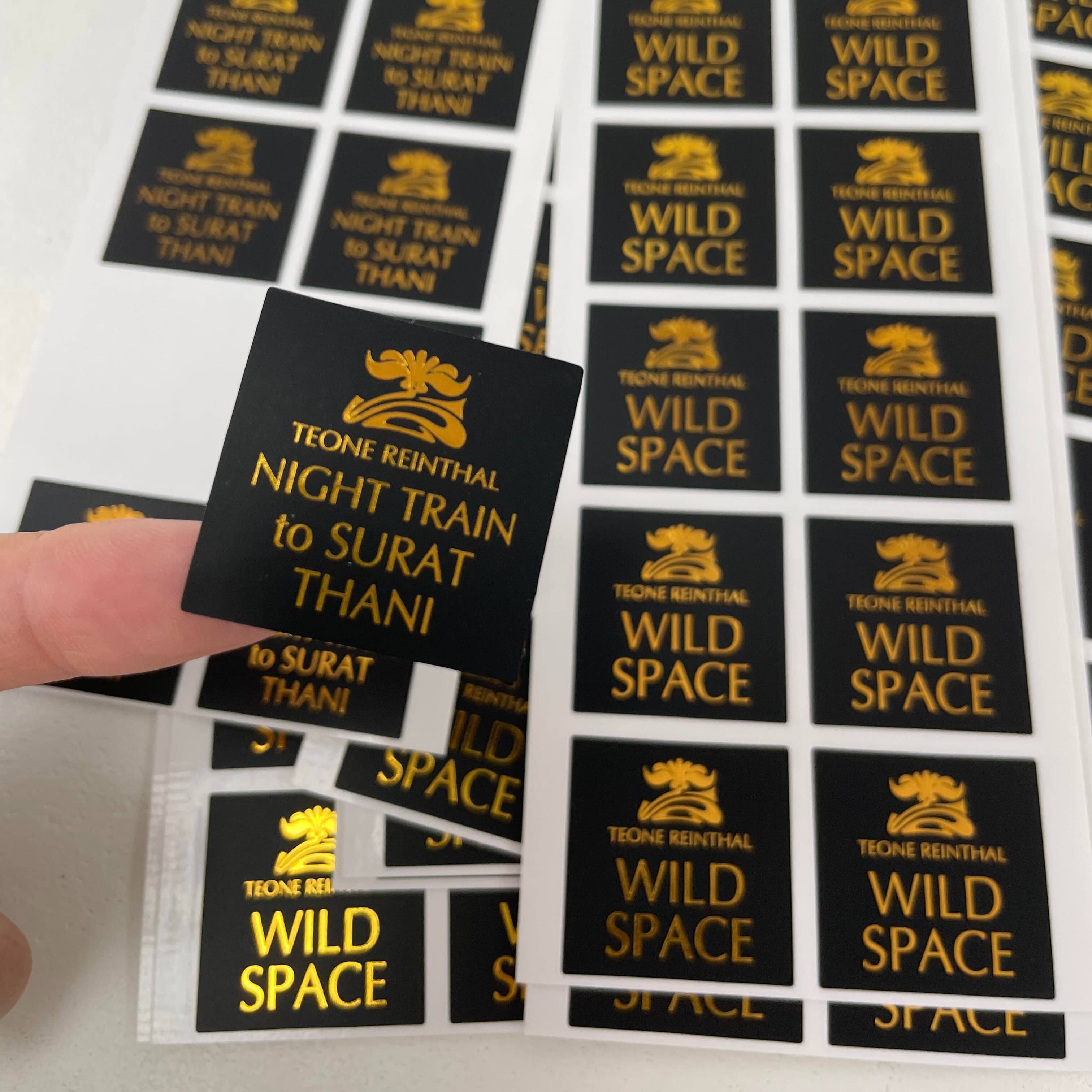 Gold Foil Stamped Stickers