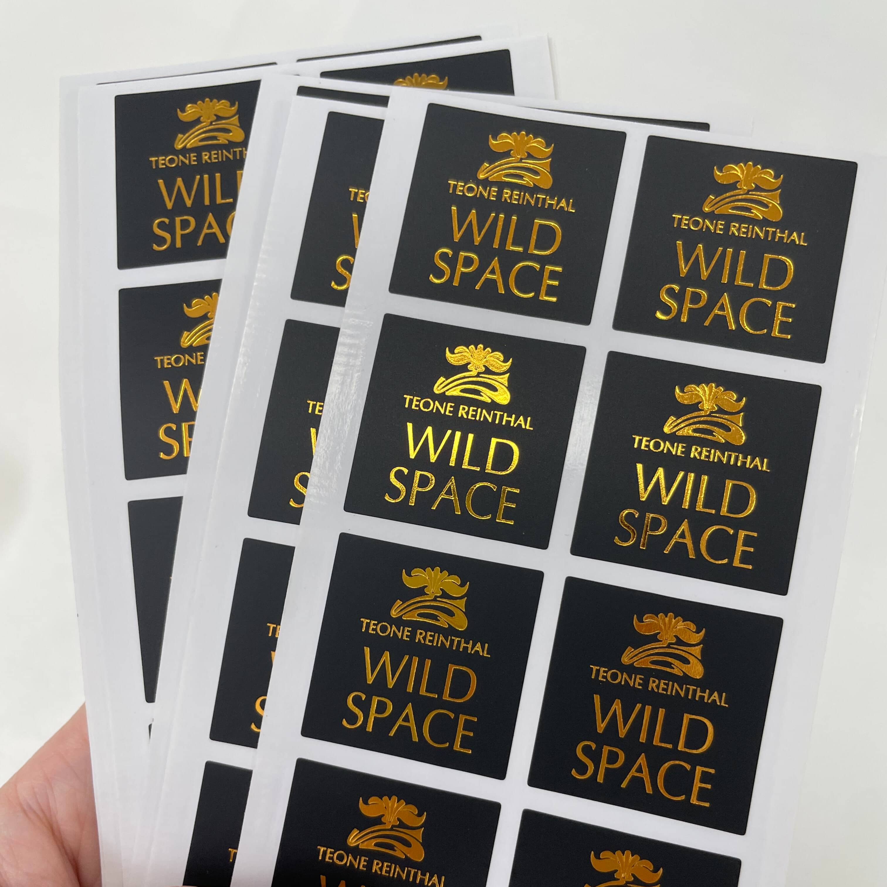 Gold Foil Stamped Stickers