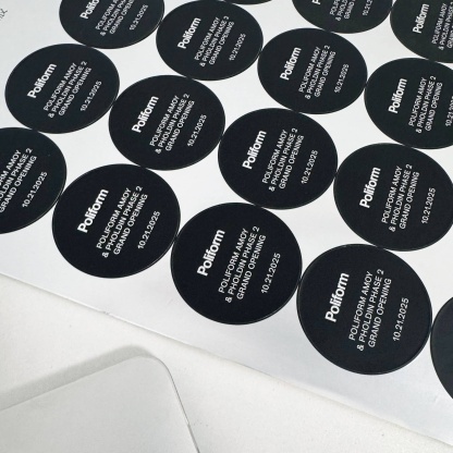 Sliver Foil Stamped Stickers