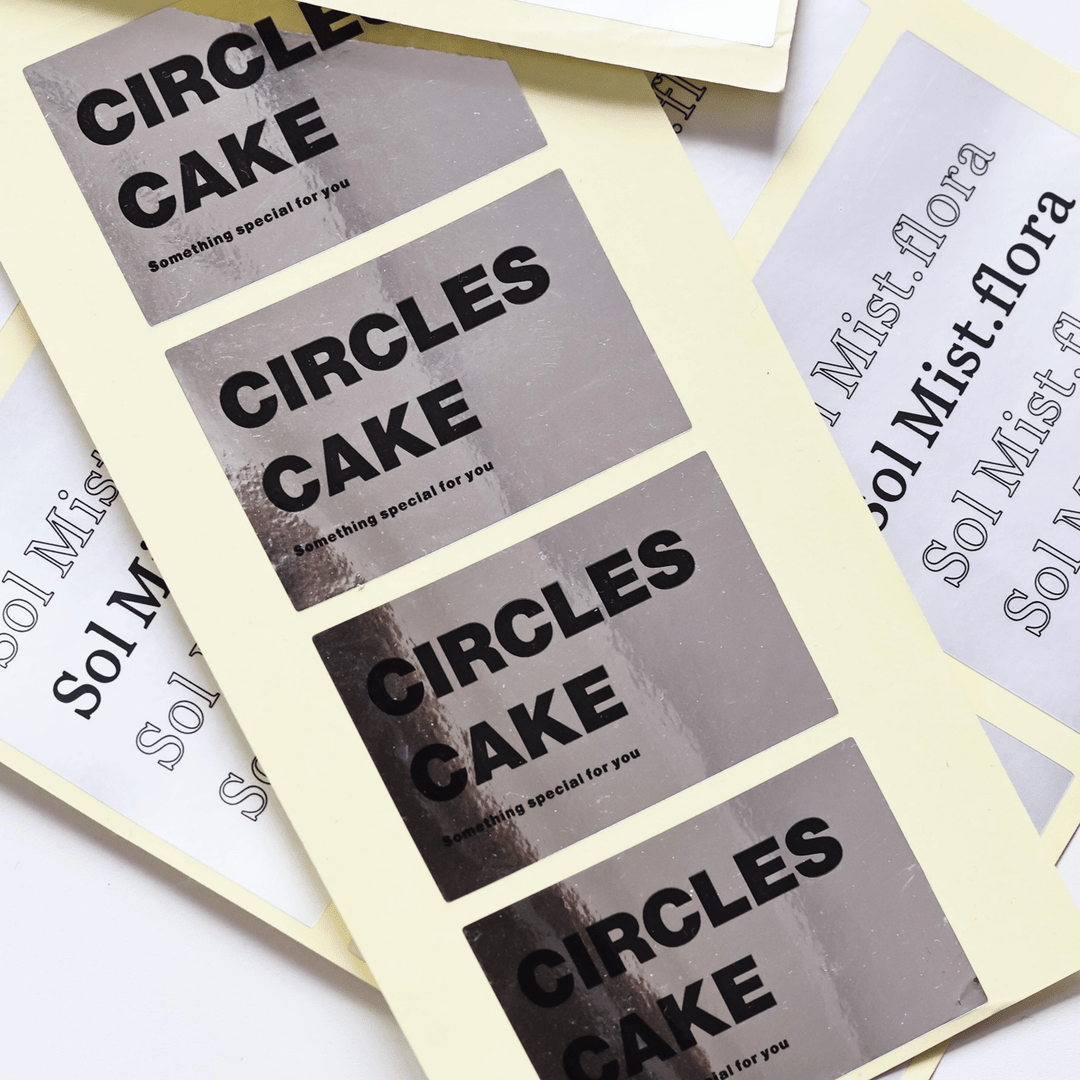 Silver Foil Paper Stickers
