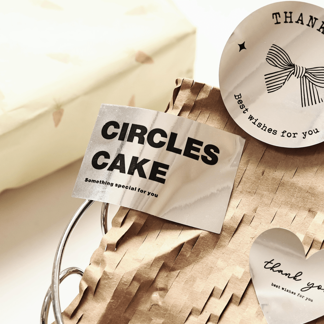 Silver Foil Paper Stickers