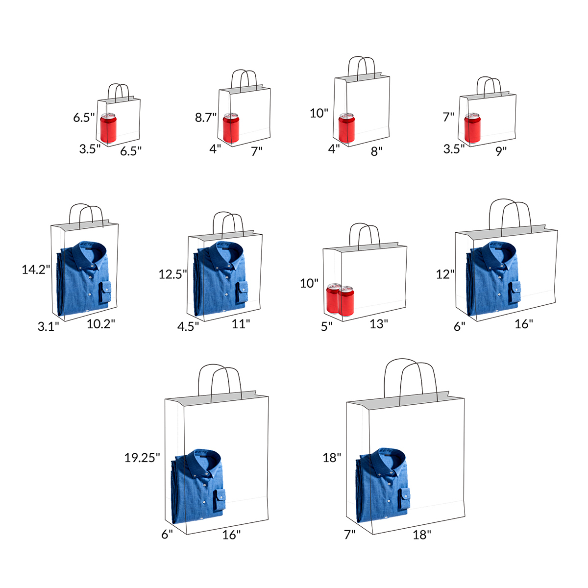 Custom Cotton Handle Premium Gift Bags