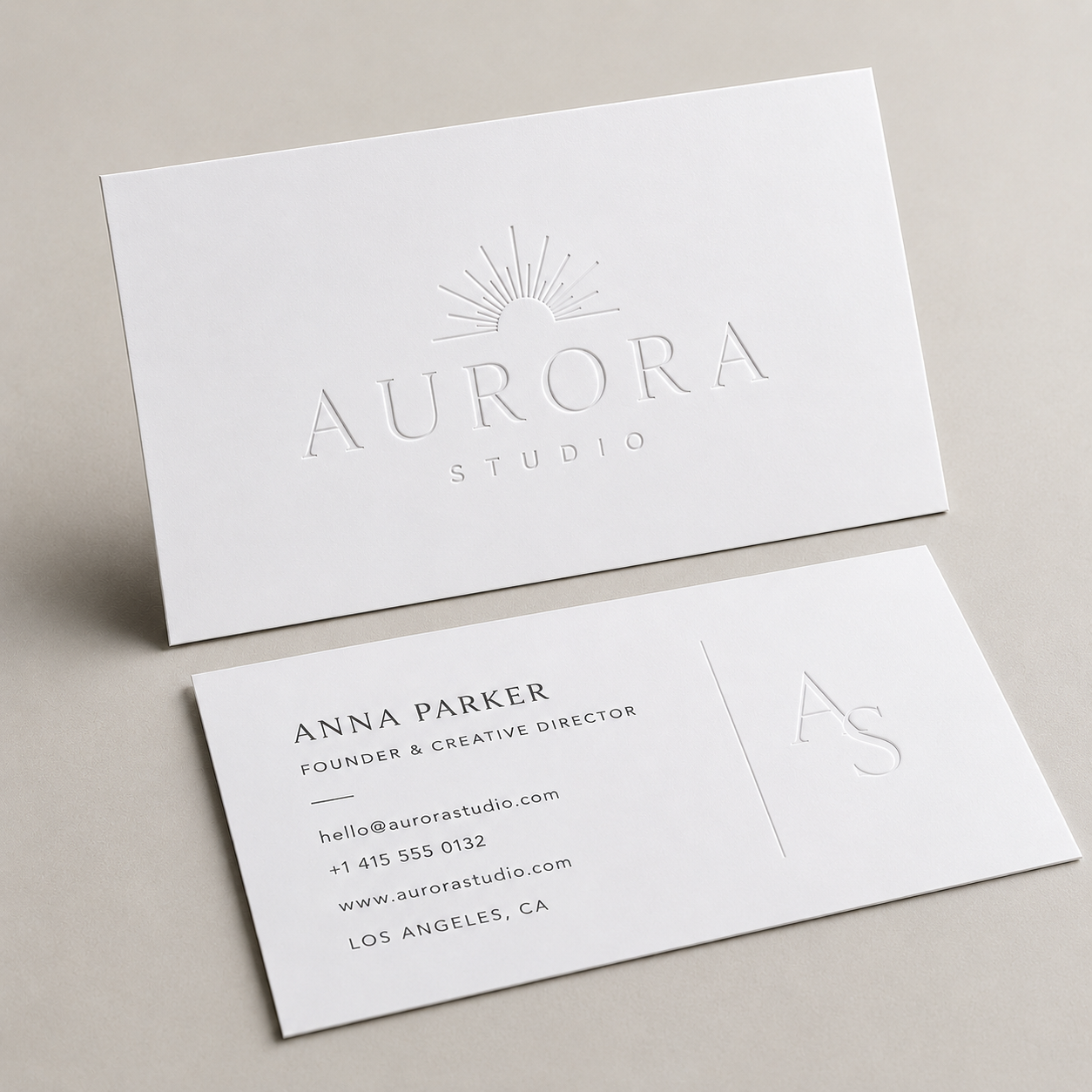 Embossed & Debossed Business Cards