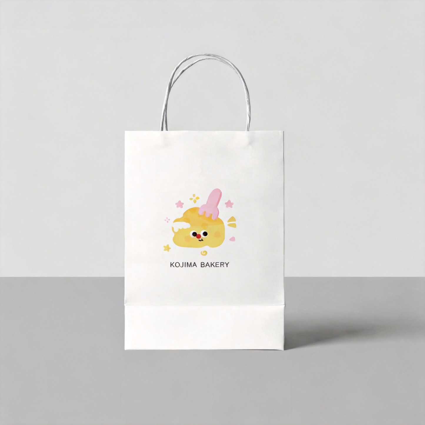 Custom White Kraft Paper Shopping Bag