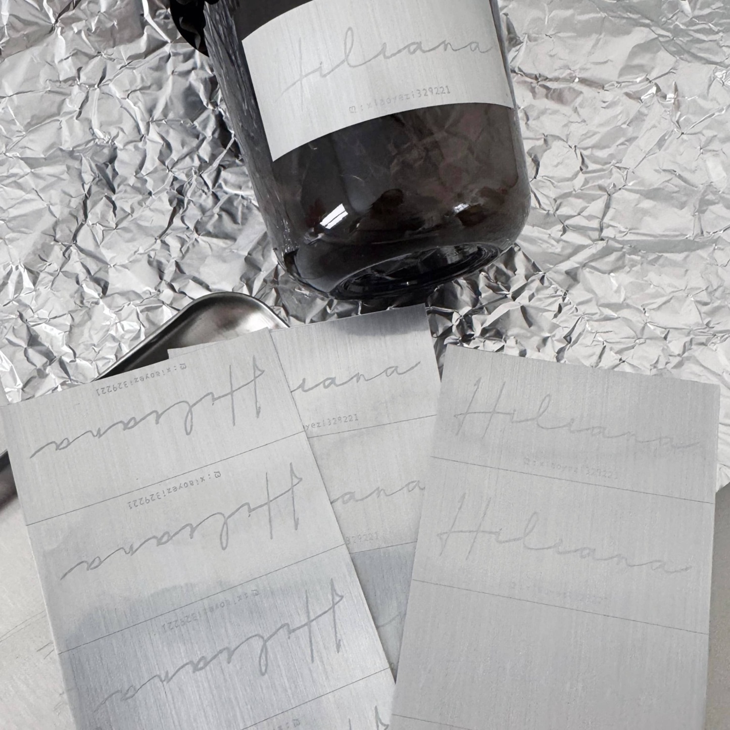 Brushed Silver Stickers