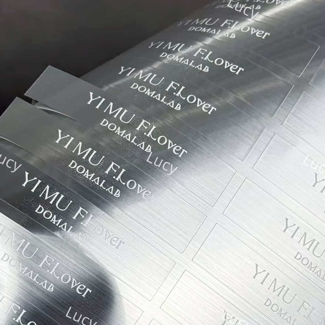 Brushed Silver Stickers