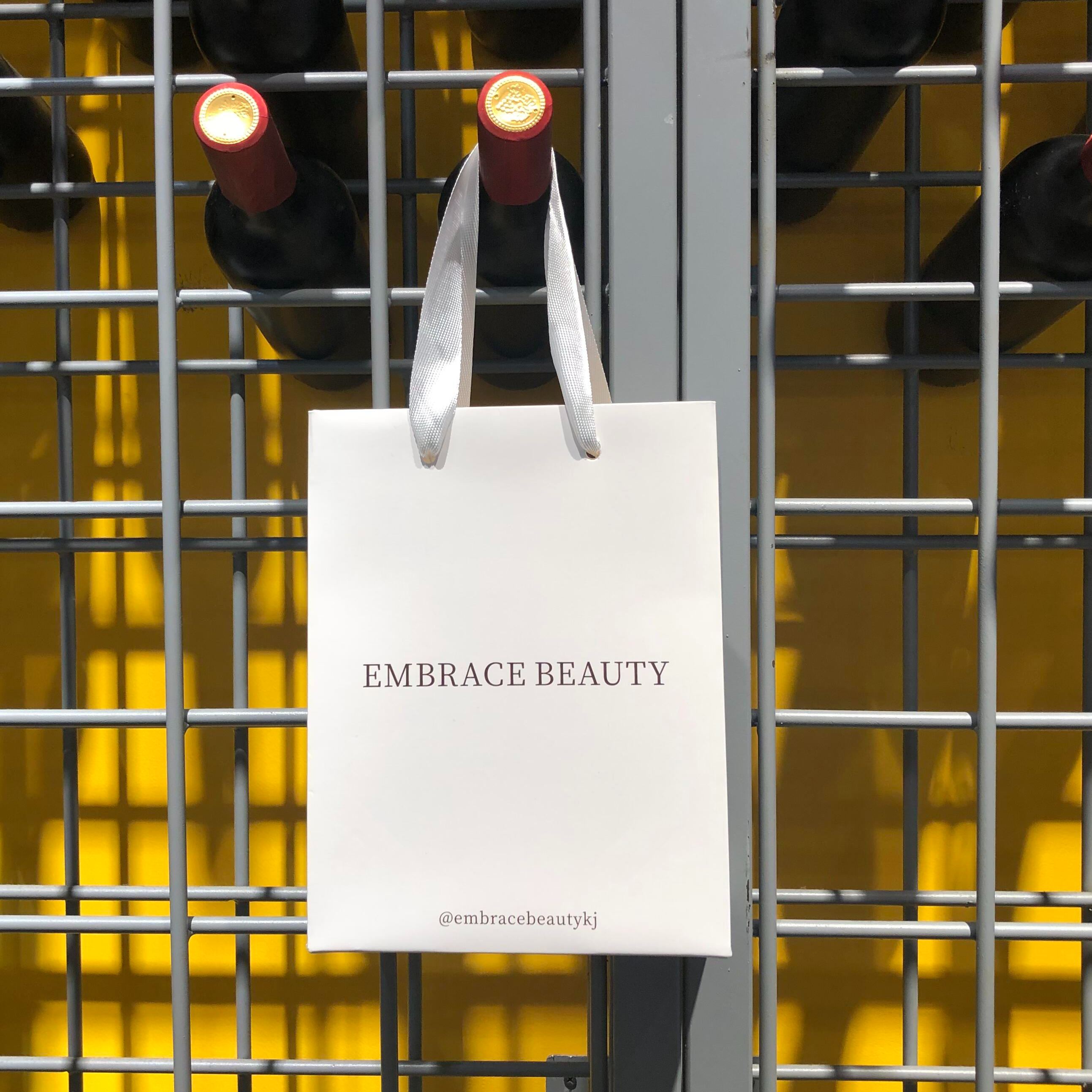 Custom Ribbon Handle Kraft Paper Shopping Bags