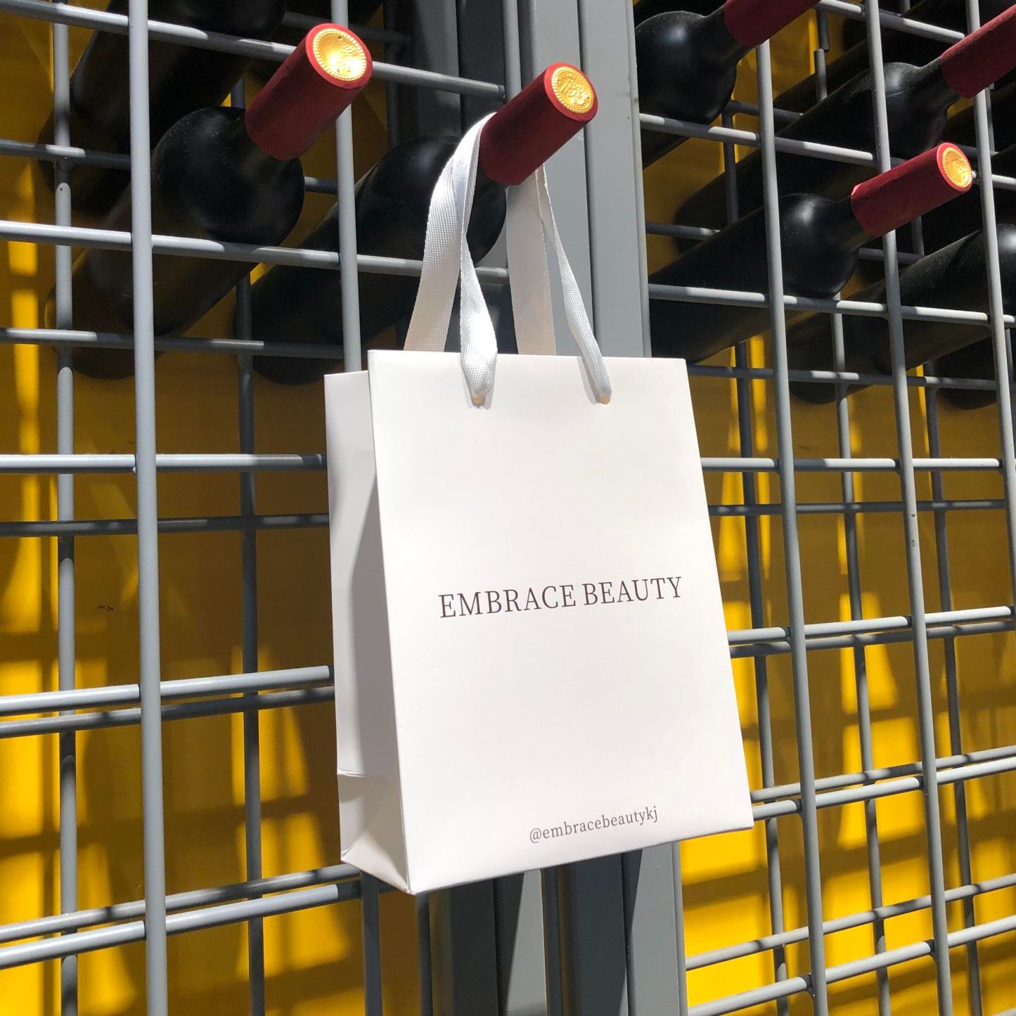 Custom Ribbon Handle Kraft Paper Shopping Bags