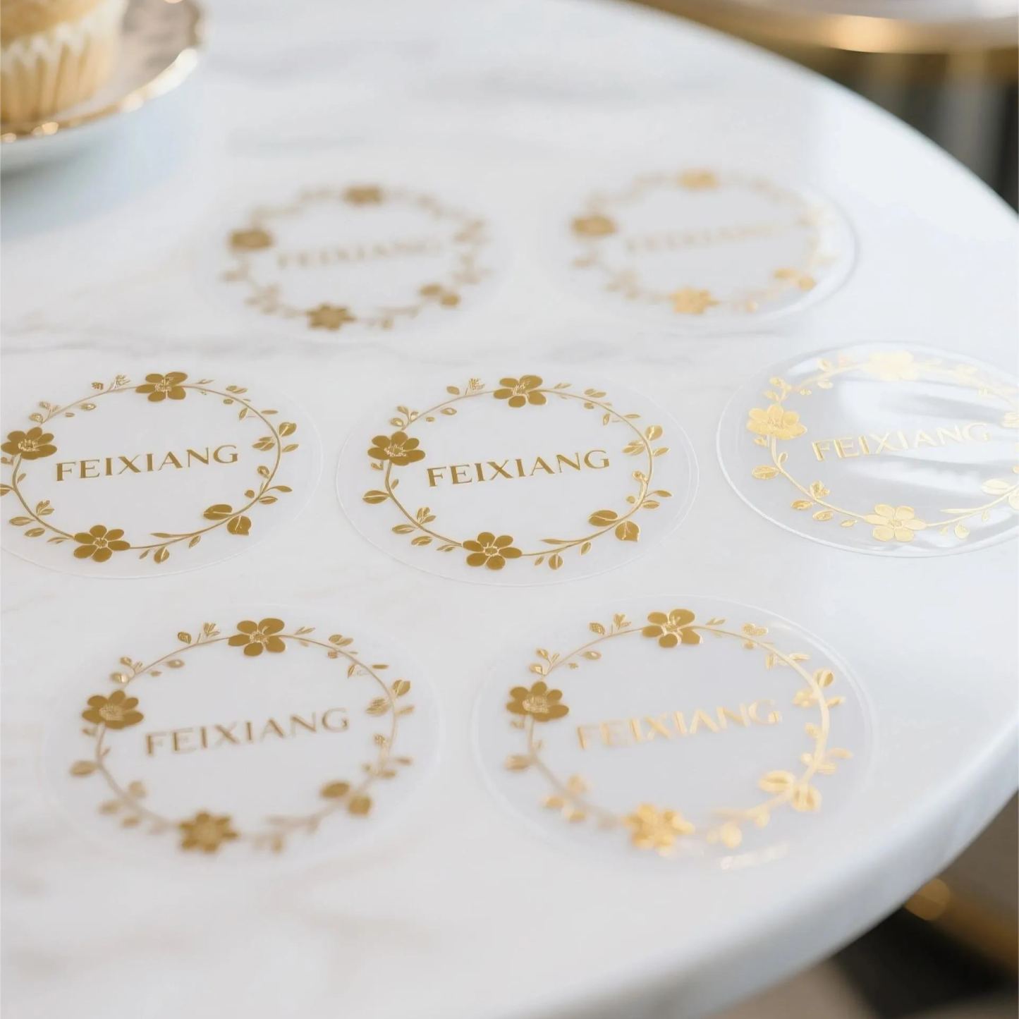 Gold Foil Stamped Labels