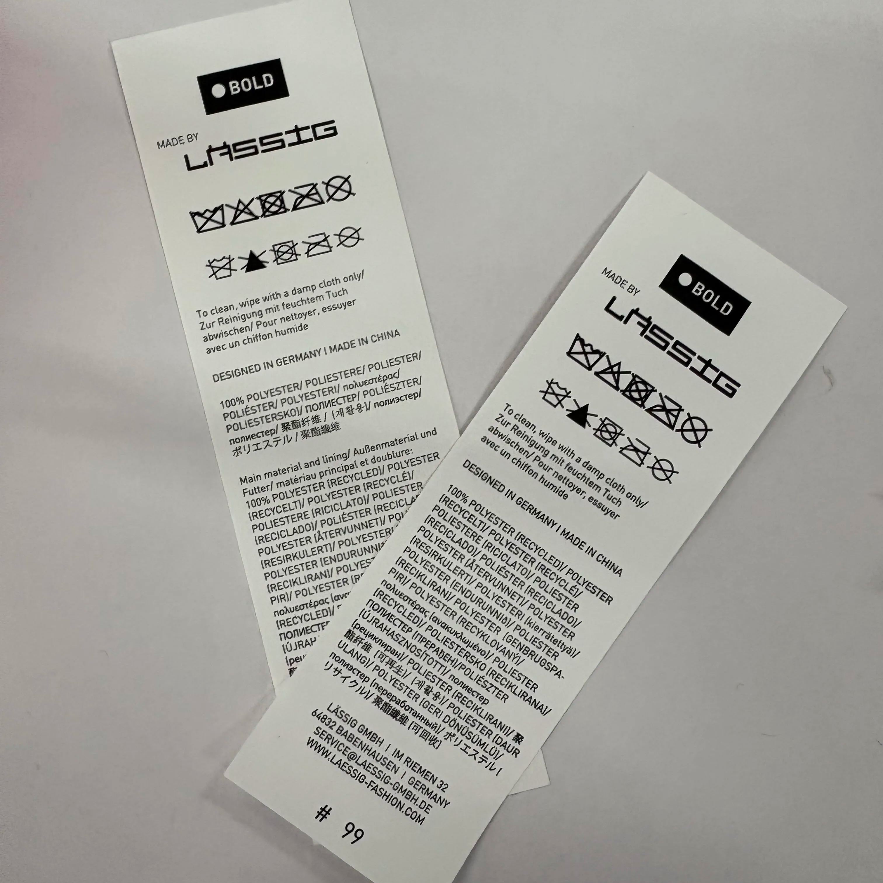 Custom Tyvek Labels