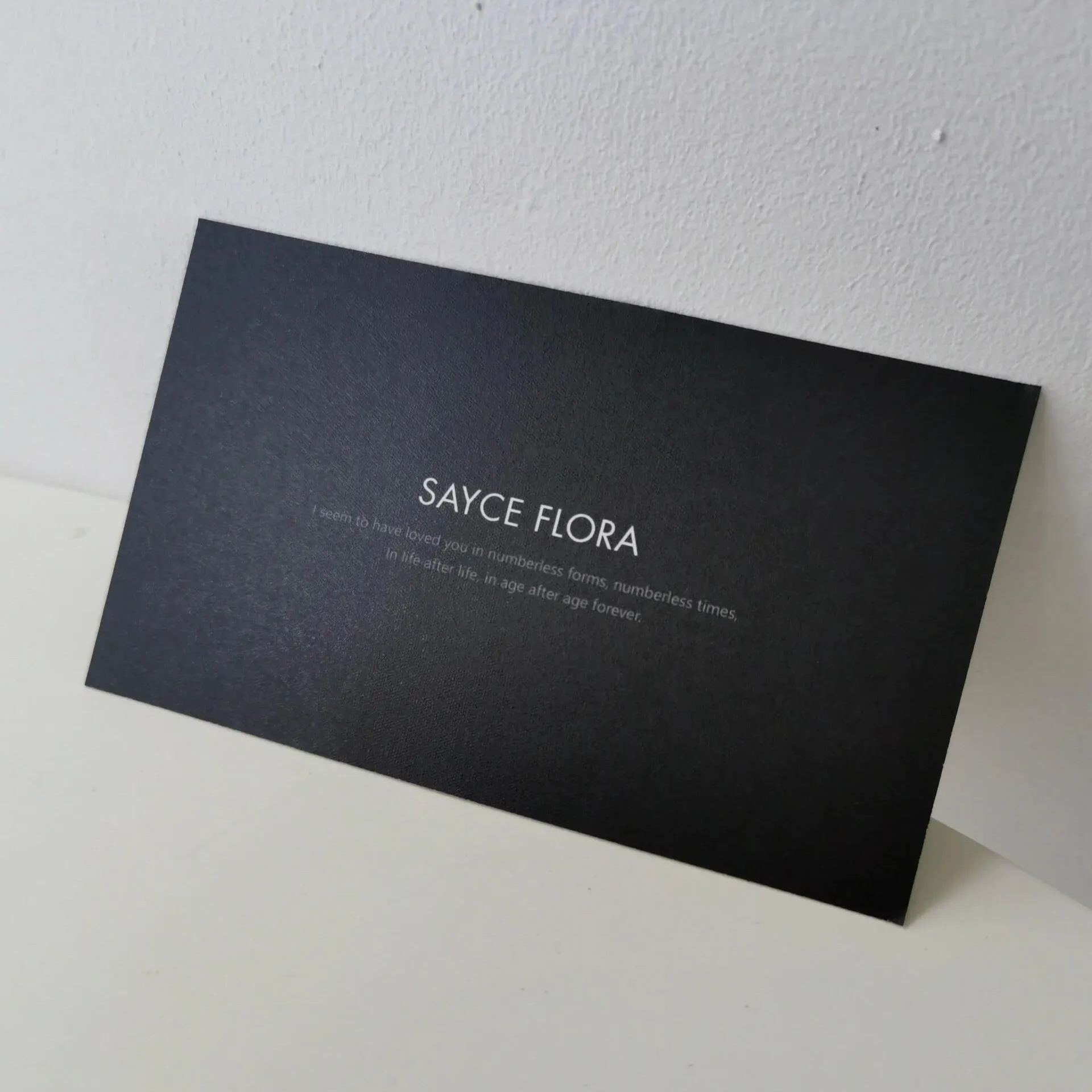 Black Cardstock Postcards