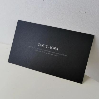 Black Cardstock Postcards