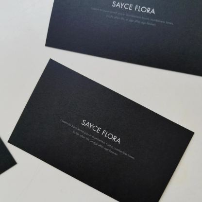 Black Cardstock Postcards