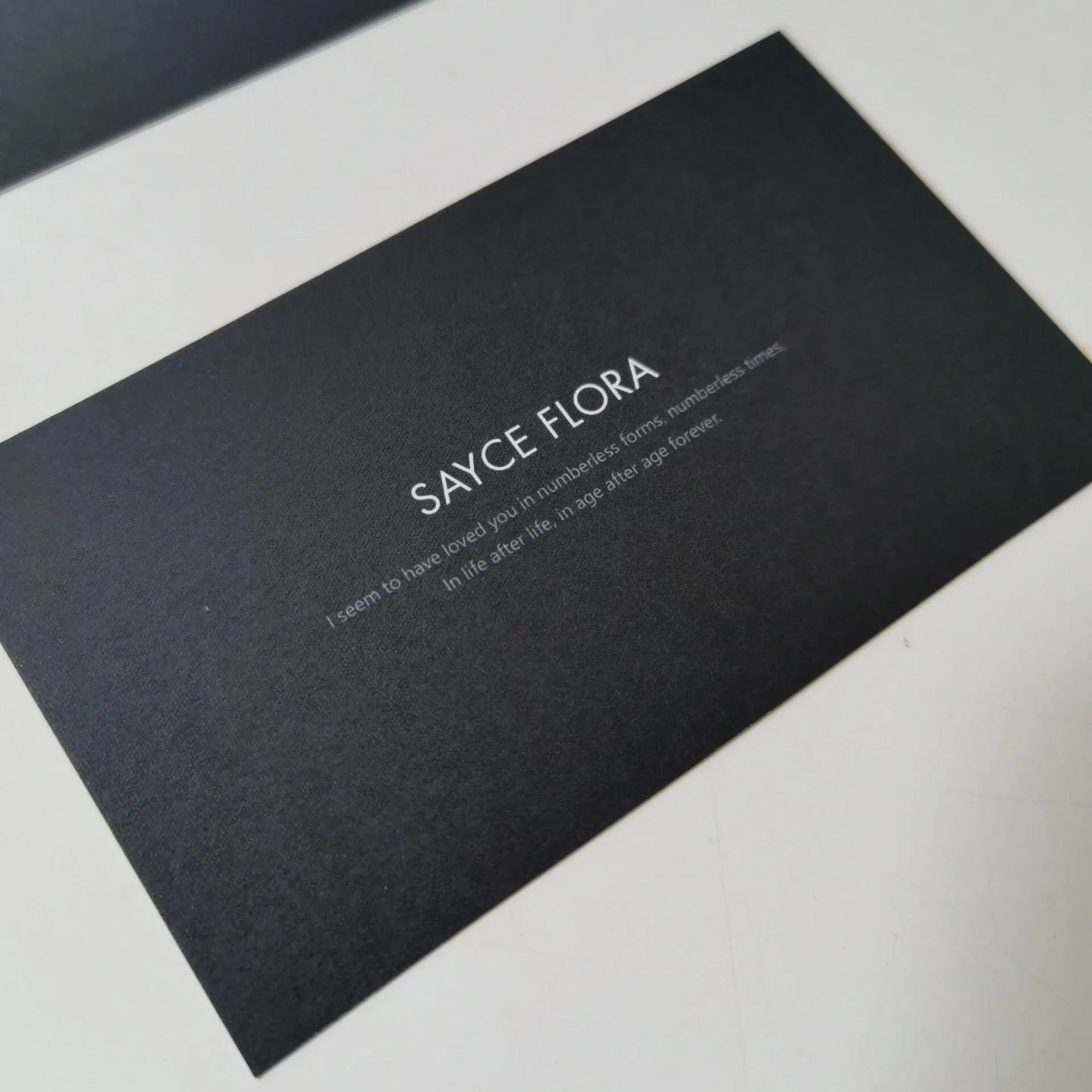 Black Cardstock Postcards
