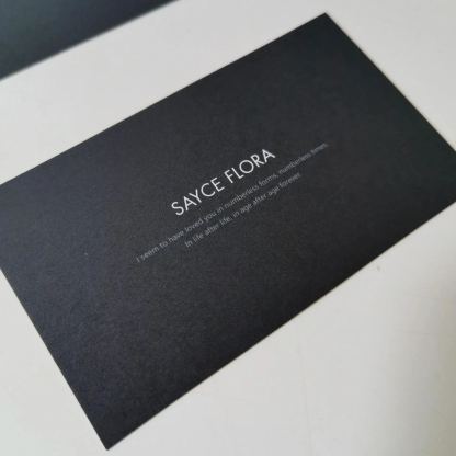 Black Cardstock Postcards