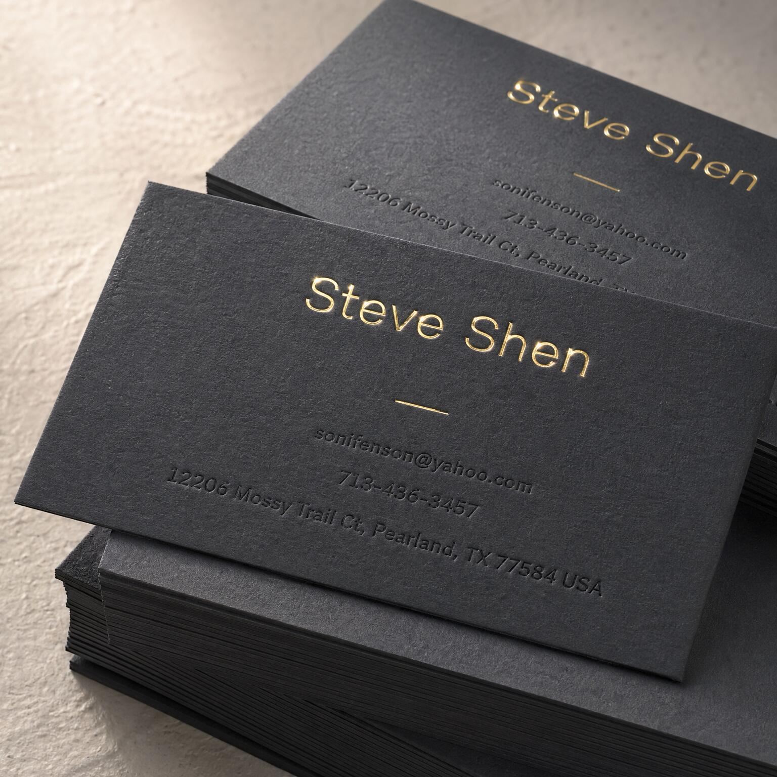 Embossed & Debossed Business Cards