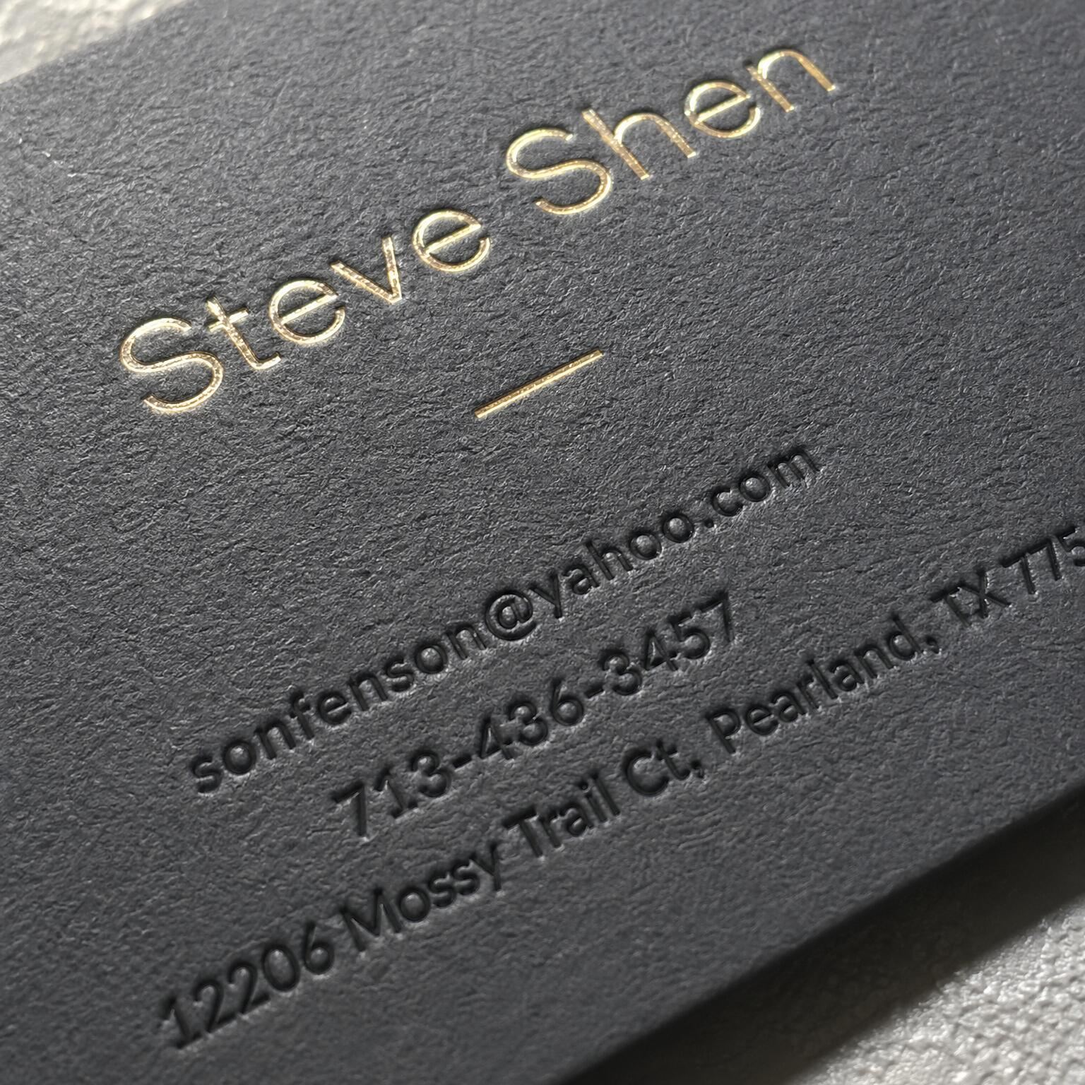 Embossed & Debossed Business Cards
