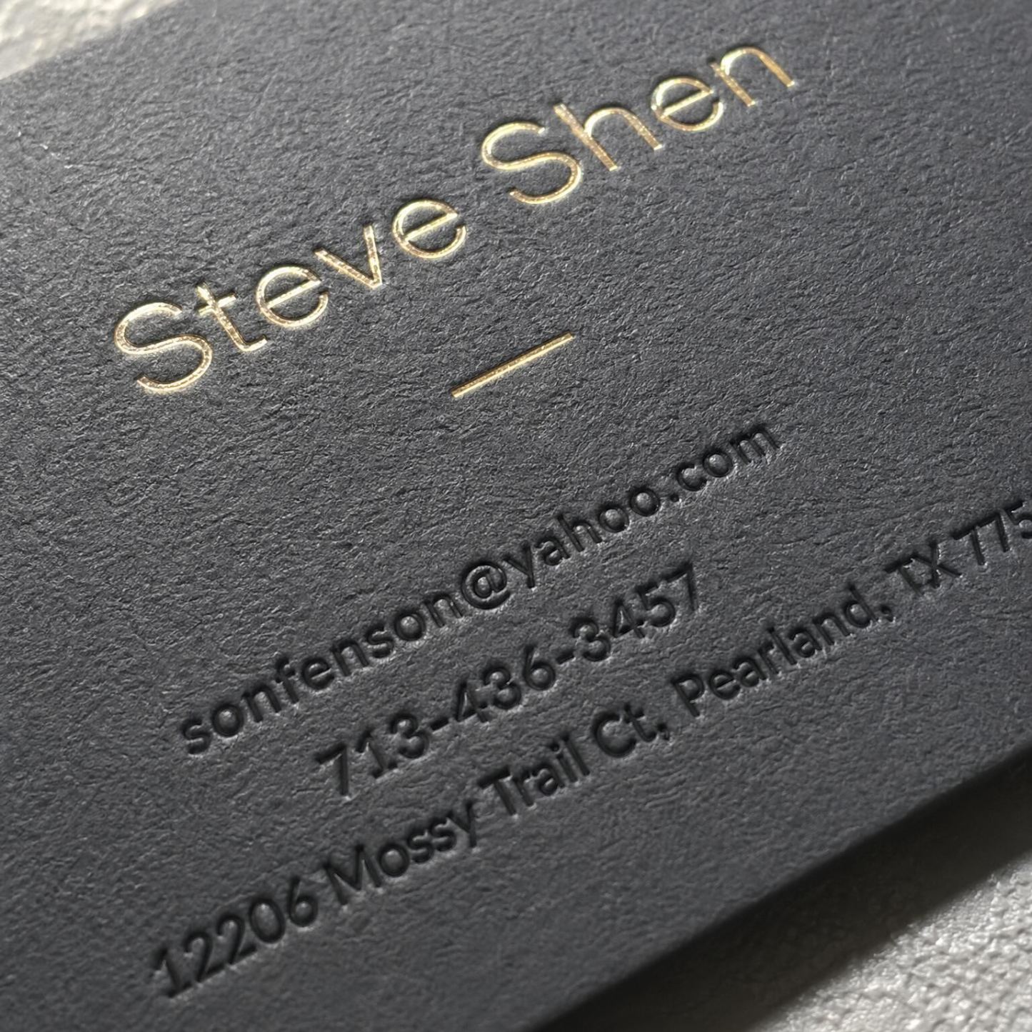 Embossed & Debossed Business Cards