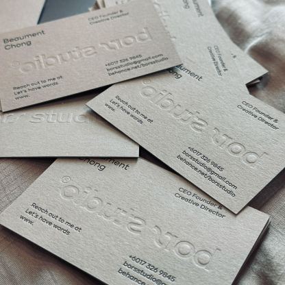 Premium Deep Embossed & Debossed Business Cards