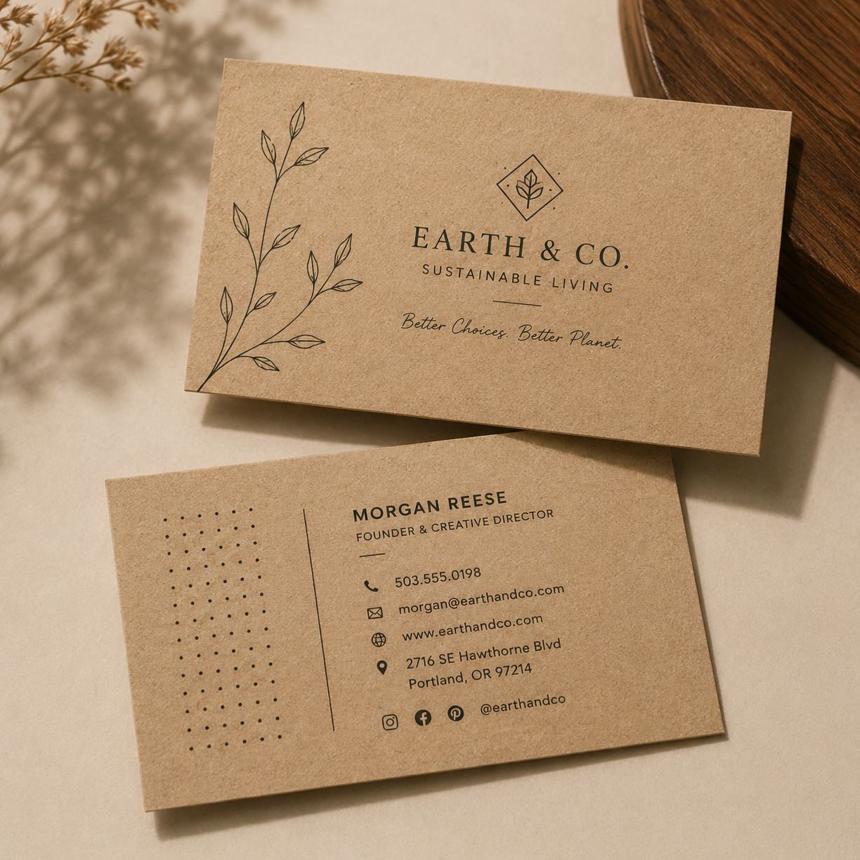 Kraft Paper Business Cards