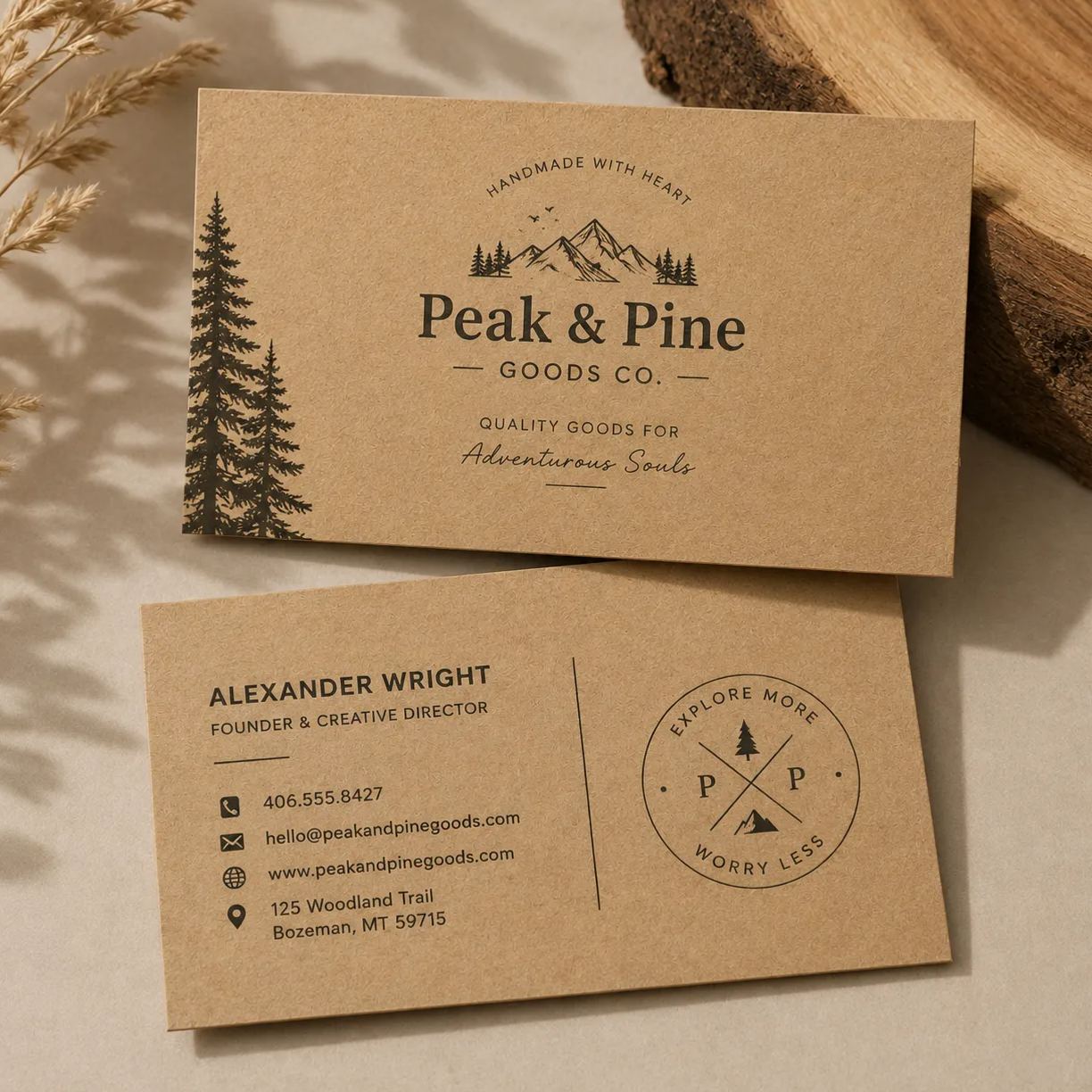 Kraft Paper Business Cards
