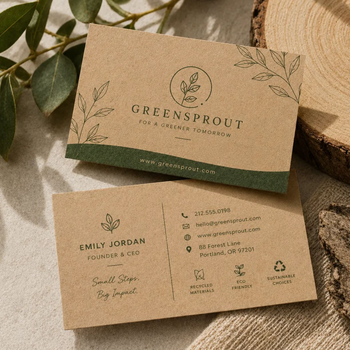Kraft Paper Business Cards