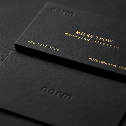 Black Cardstock Business Cards