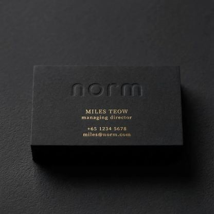 Black Cardstock Business Cards