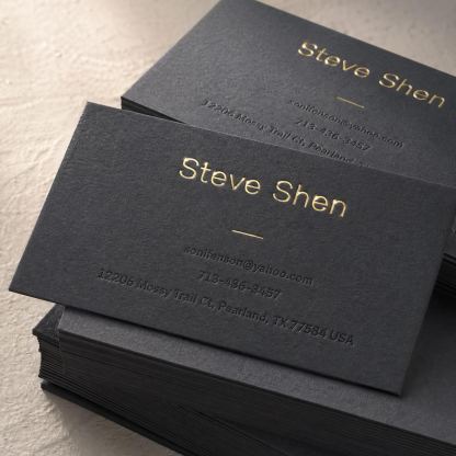Black Cardstock Business Cards
