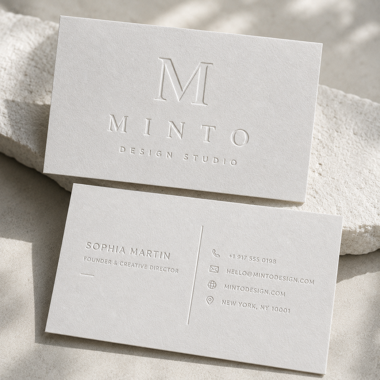Premium Embossed & Debossed Business Cards