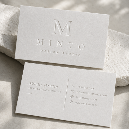 Premium Embossed & Debossed Business Cards
