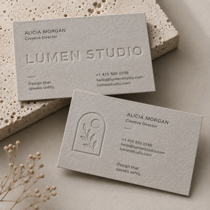 Premium Embossed & Debossed Business Cards
