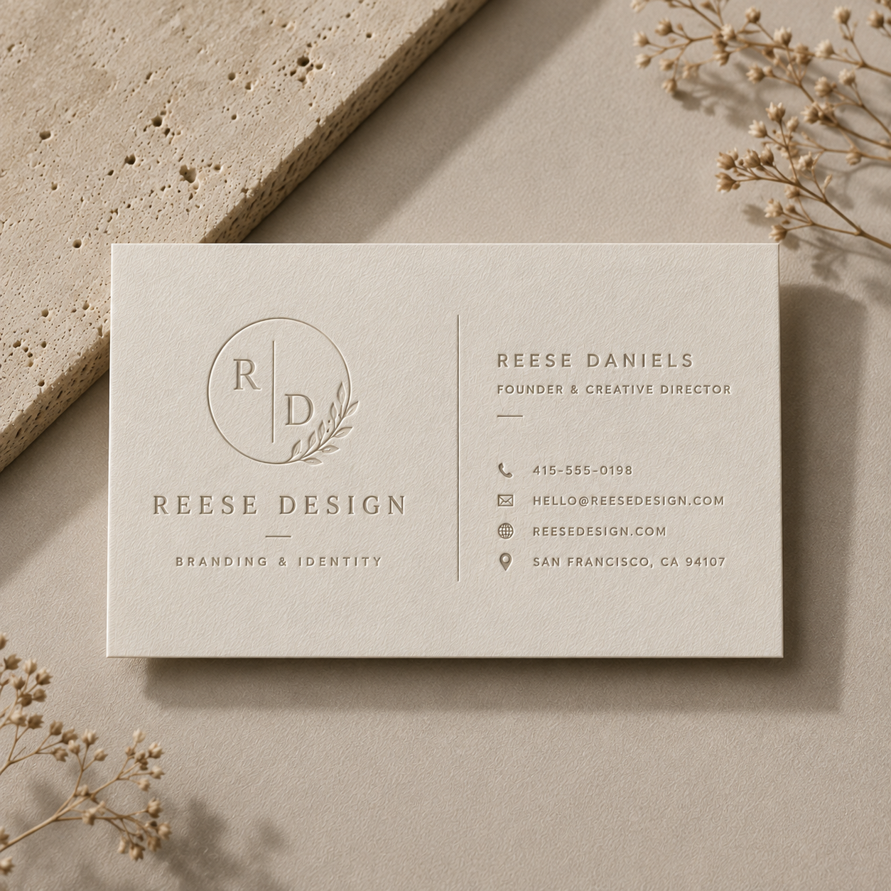 Premium Embossed & Debossed Business Cards