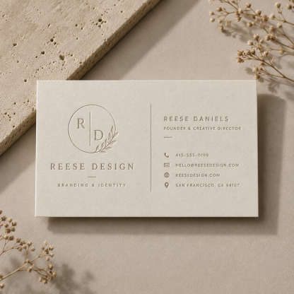 Premium Embossed & Debossed Business Cards