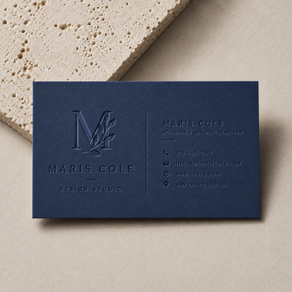 Premium Embossed & Debossed Business Cards