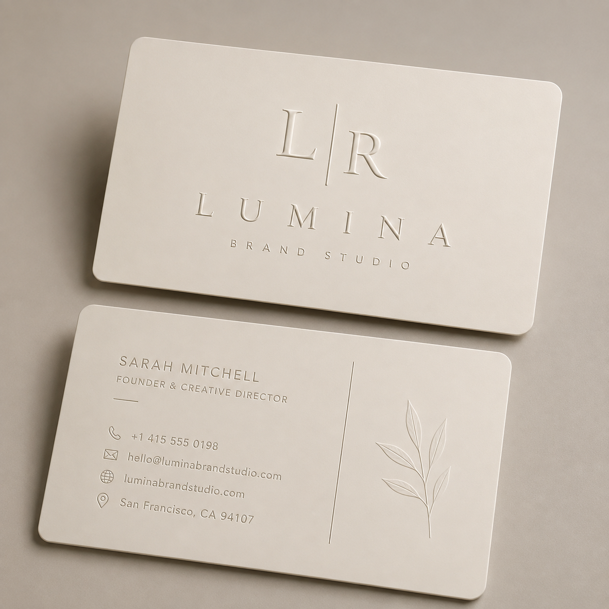 Embossed & Debossed Business Cards