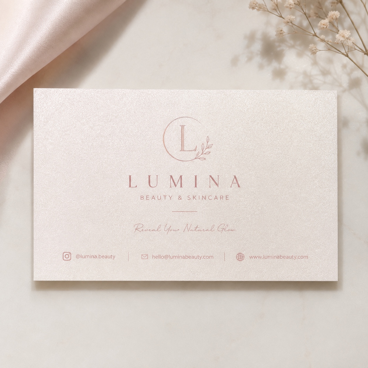 Pearlescent Paper Business Cards