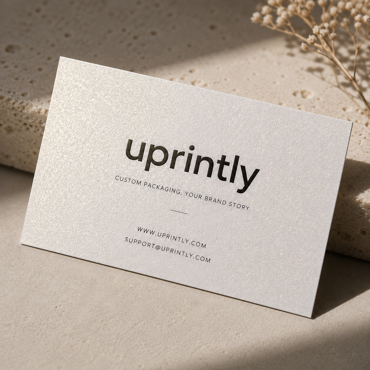 Pearlescent Paper Business Cards