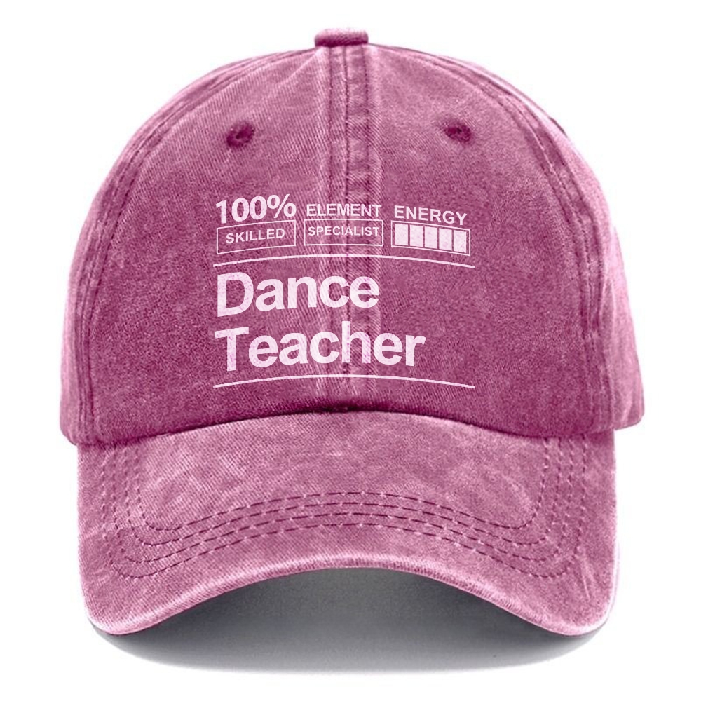 Dance Teacher Vintage Casual Washed Cap