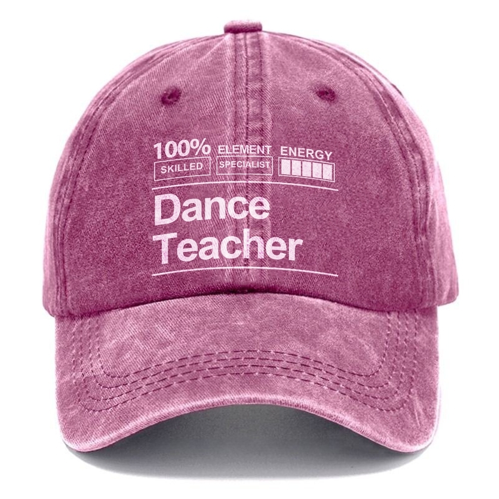 Dance Teacher Vintage Casual Washed Cap