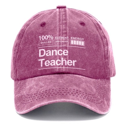 Dance Teacher Vintage Casual Washed Cap