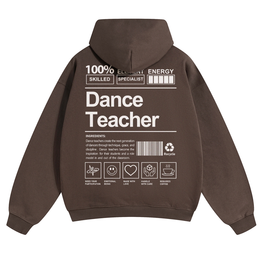 Dance Teacher Pure Cotton Hoodie