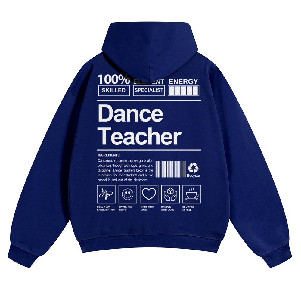 Dance Teacher Pure Cotton Hoodie