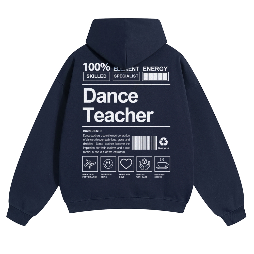 Dance Teacher Pure Cotton Hoodie