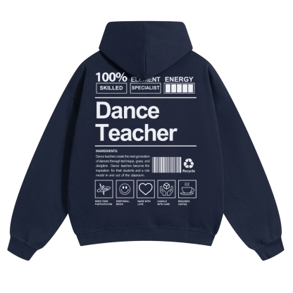 Dance Teacher Pure Cotton Hoodie