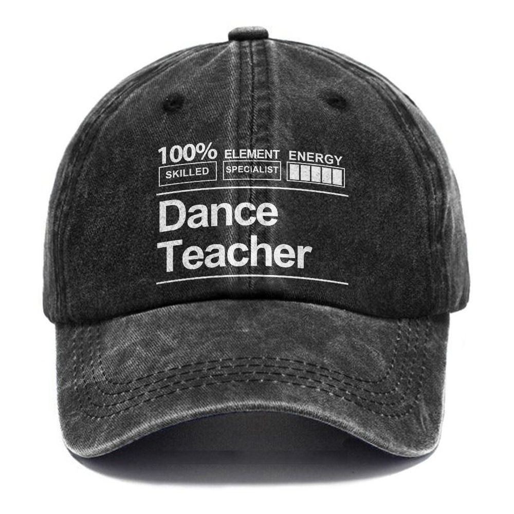 Dance Teacher Vintage Casual Washed Cap