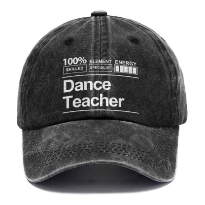 Dance Teacher Vintage Casual Washed Cap