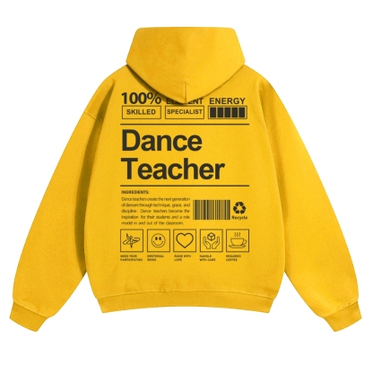 Dance Teacher Pure Cotton Hoodie