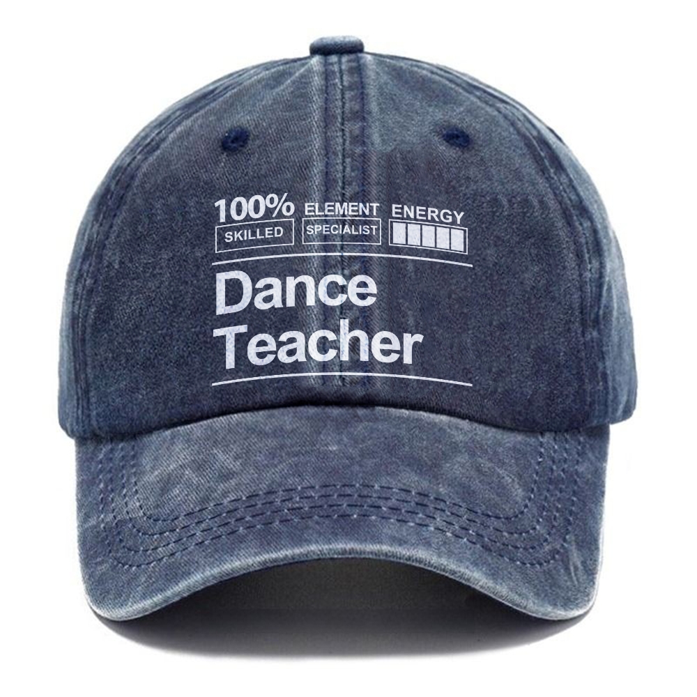 Dance Teacher Vintage Casual Washed Cap